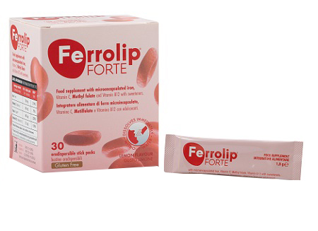 FERROLIP FORTE 30 STICK PACKS DA 1,8 G GUSTO LIMONE - Farmacia-flash.it