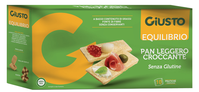 GIUSTO EQUILIBRIO SENZA GLUTINE PAN LEGGERO CROCCANTE 250 G - Farmacia-flash.it
