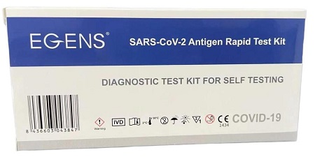 TEST ANTIGENICO RAPIDO COVID-19 EGENS AUTODIAGNOSTICO DETERMINAZIONE QUALITATIVA ANTIGENI SARS-COV-2 IN TAMPONI NASALI MEDIANTE IMMUNOCROMATOGRAFIA - Farmacia-flash.it