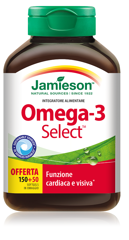JAMIESON OMEGA 3 SELECT 150 + 50 SOFTGELS - Farmacia-flash.it