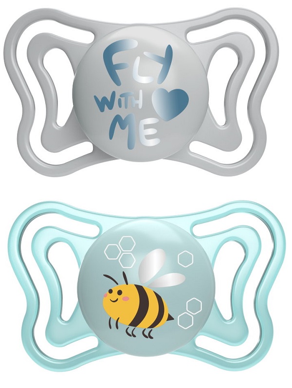 CHICCO SUCCHIETTO LIGHT AZZURRO SILICONE 2-6M 2 PEZZI - Farmacia-flash.it