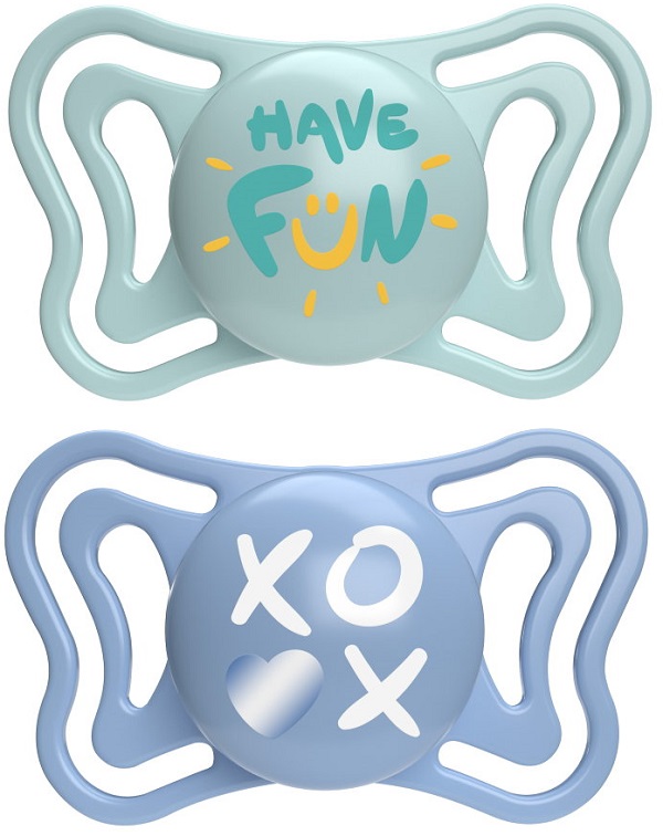 CHICCO SUCCHIETTO LIGHT AZZURRO SILICONE 6-16M 2 PEZZI - Farmacia-flash.it