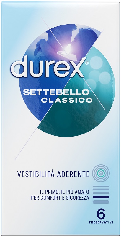 PROFILATTICO DUREX SETTEBELLO CLASSICO 6 PEZZI - Farmacia-flash.it