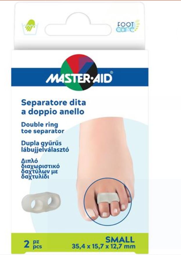 SEPARATORE DITA MASTER-AID FOOTCARE CON ANELLO DOPPIO SMALL 2 PEZZI C10 - Farmacia-flash.it