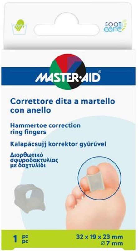 CORRETTORE DITA A MARTELLO MASTER-AID FOOTCARE CON ANELLO 1 PEZZO C14 - Farmacia-flash.it