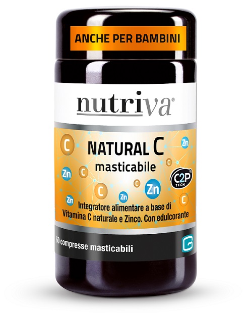 NUTRIVA NATURAL C 60 COMPRESSE MASTICABILI - Farmacia-flash.it