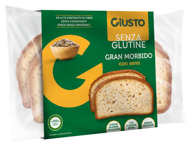 GIUSTO SENZA GLUTINE GRAN MORBIDO SEMI 300 G - Farmacia-flash.it