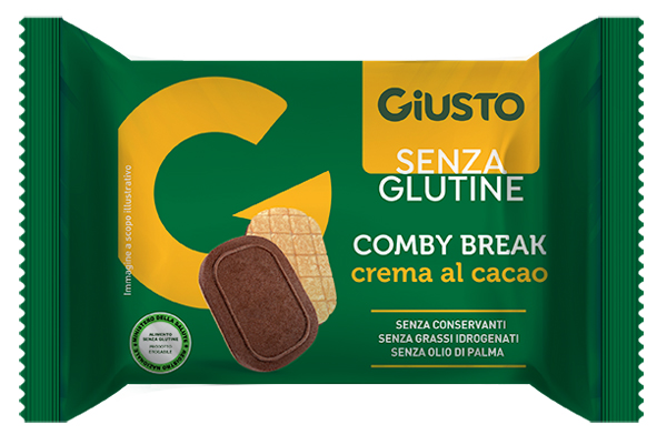 GIUSTO SENZA GLUTINE COMBY BREAK CREMA CACAO 26 G - Farmacia-flash.it