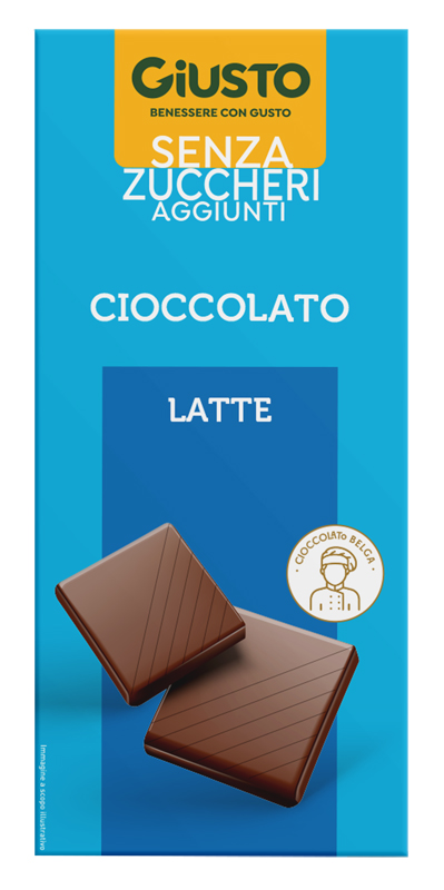 GIUSTO SENZA ZUCCHERO TAVOLETTA CIOCCOLATO LATTE 85 G - Farmacia-flash.it