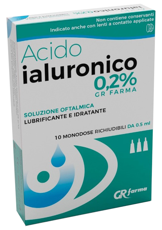 SOLUZIONE OFTALMICA LUBRIFICANTE E IDRATANTE ACIDO IALURONICO 0,2% 10 MONODOSE RICHIUDIBILI DA 0,5 ML - Farmacia-flash.it