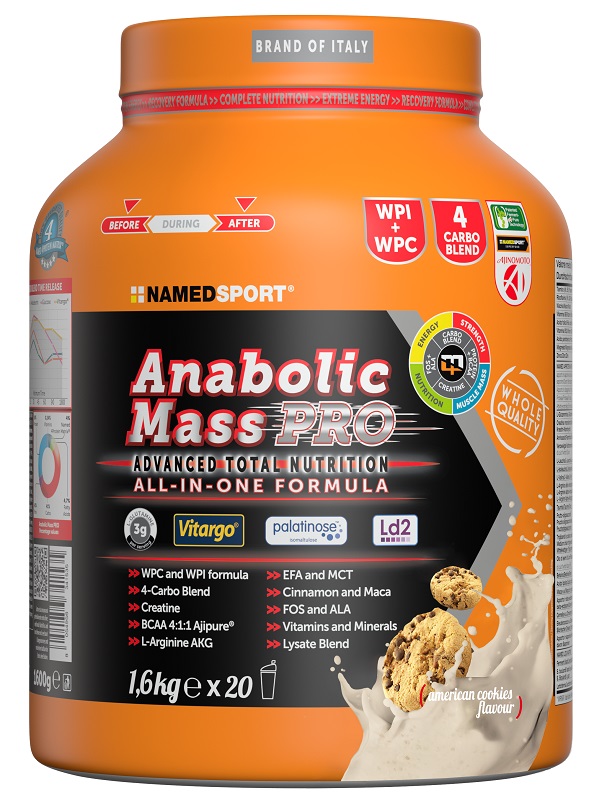 ANABOLIC MASS PRO AMERICAN COOKIES 1600 G - Farmacia-flash.it