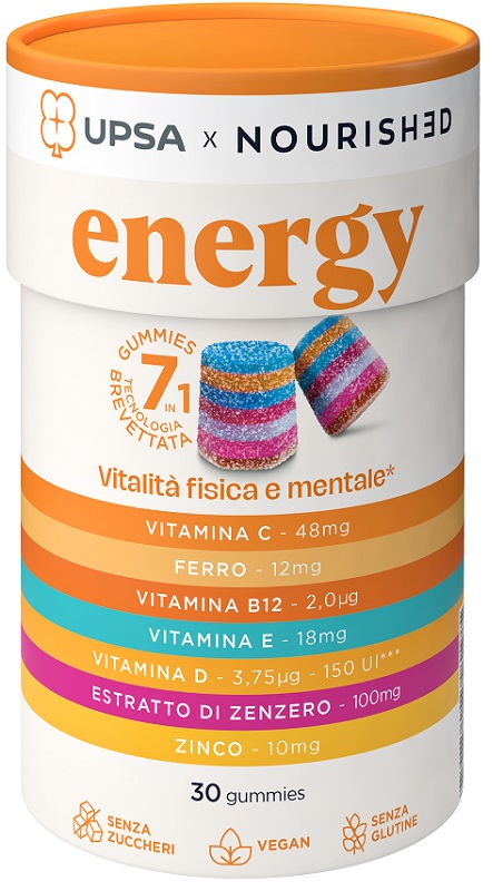 UPSA X NOURISHED ENERGY 30 GUMMIES - Farmacia-flash.it