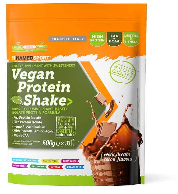 VEGAN PROTEIN SHAKE EXOTIC DREAM COCOA 500 G - Farmacia-flash.it