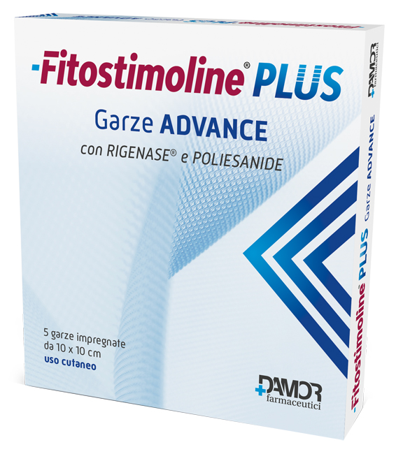 FITOSTIMOLINE PLUS GARZE ADVANCE IMPREGNATE 10X10 CM 5 PEZZI - Farmacia-flash.it