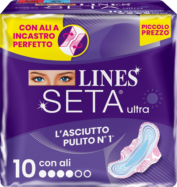 LINES SETA ULTRA ASSORBENTI ALI DWCT 10 PEZZI - Farmacia-flash.it
