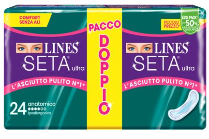 LINES SETA ULTRA ASSORBENTI ANATOMICO VP DWCT 24 PEZZI - Farmacia-flash.it