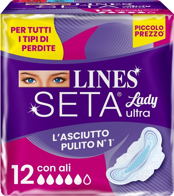 LINES SETA ULTRA ASSORBENTI LADY ALI DWCT 12 PEZZI - Farmacia-flash.it