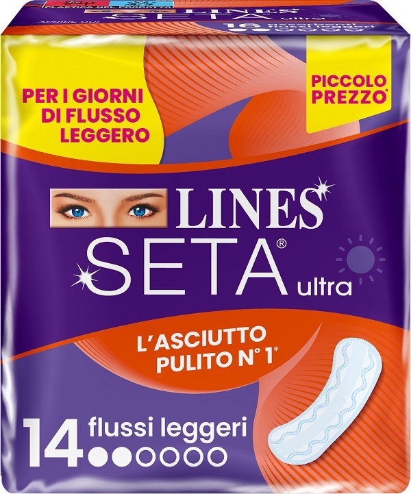 LINES SETA ULTRA ASSORBENTI LEGGERO DWCT 14 PEZZI - Farmacia-flash.it