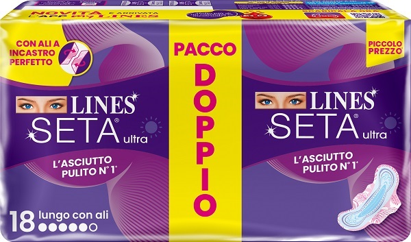 LINES SETA ULTRA ASSORBENTI LUNGO VP DWCT 18 PEZZI - Farmacia-flash.it