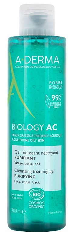 ADERMA BIOLOGY AC GEL DETERGENTE SCHIUMOGENO PURIFICANTE 200 ML - Farmacia-flash.it