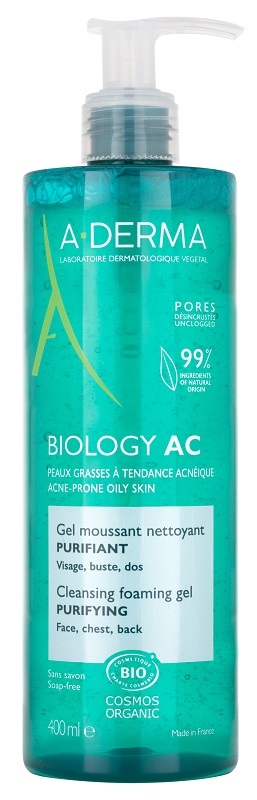 ADERMA BIOLOGY AC GEL DETERGENTE SCHIUMOGENO PURIFICANTE 400 ML - Farmacia-flash.it