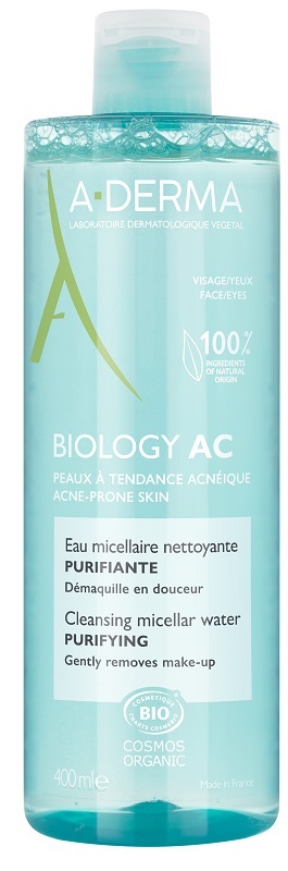 ADERMA BIOLOGY AC ACQUA MICELLARE DETERGENTE PURIFICANTE 400 ML - Farmacia-flash.it