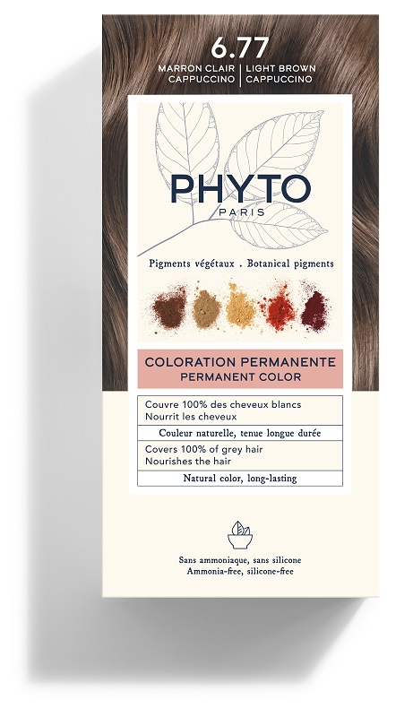 COLOR KIT 6,77 MARRONE CHIARO CAPPUCCINO LATTE RIVELATORE 50 ML + CREMA COLORANTE 50 ML + MASCHERA PROTETTIVA COLORE 12 ML + GUANTI - Farmacia-flash.it