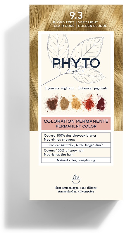 COLOR KIT 9,3 BIONDO CHIARISSIMO DORATO LATTE RIVELATORE 50 ML + CREMA COLORANTE 50 ML + MASCHERA PROTETTIVA COLORE 12 ML + GUANTI - Farmacia-flash.it