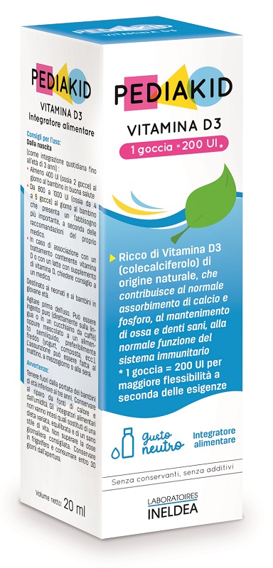 PEDIAKID VITAMINA D3 200IU 200 ML - Farmacia-flash.it