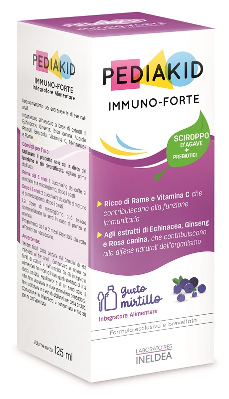 PEDIAKID IMMUNO FORTE SCIROPPO 125 ML - Farmacia-flash.it
