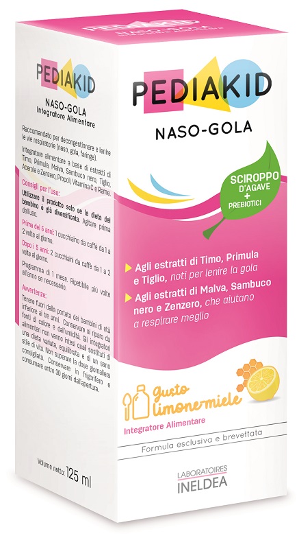PEDIAKID NASO GOLA SCIROPPO 125 ML - Farmacia-flash.it