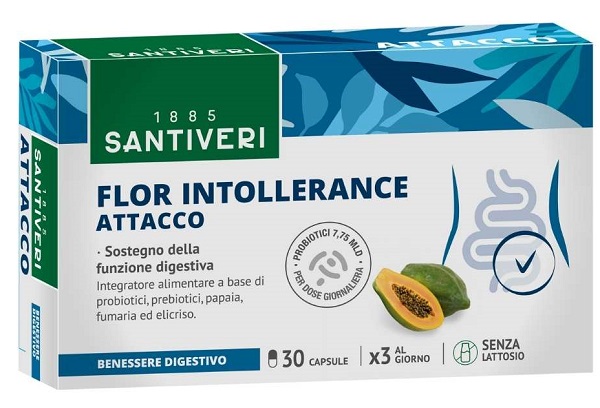 FLOR INTOLLERANCE ATTACCO 30 CAPSULE - Farmacia-flash.it