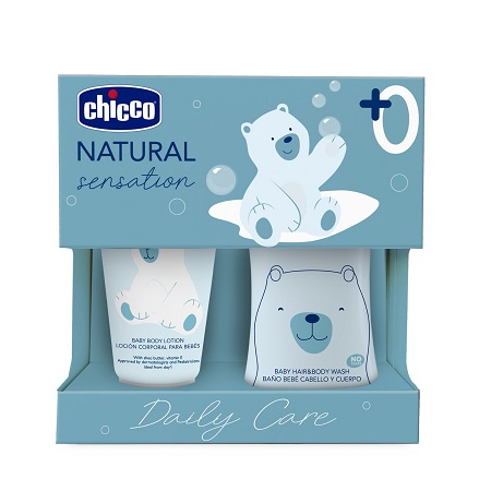 CHICCO NATURAL SENSATION SET BAGNOSHAMPOO+CREMA CORPO - Farmacia-flash.it