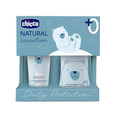 CHICCO NATURAL SENSATION SET BAGNOSHAMPOO+PASTA LENITIVA - Farmacia-flash.it