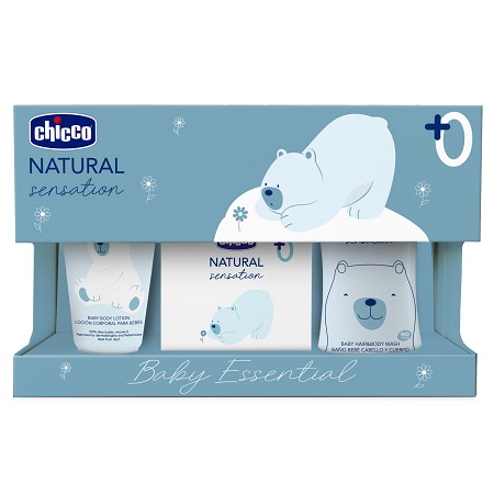 CHICCO NATURAL SENSATION SET BAGNOSHAMPOO+CREMA CORPO+PROFUMO - Farmacia-flash.it