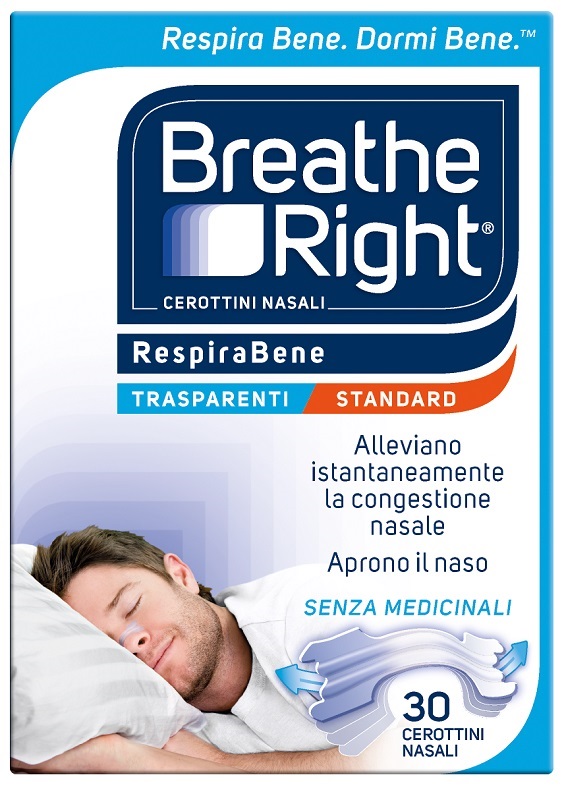 CEROTTI NASALI BREATHE RIGHT TRASPARENTI 30 PEZZI - Farmacia-flash.it