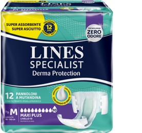 PANNOLONE MUTANDINA LINES SPECIALIST DERM AP L 12 PEZZI - Farmacia-flash.it