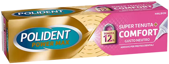 CREMA ADESIVA PROTESI DENTALI POLIDENT POWER MAX SUPER TENUTA+COMFORT 70 G - Farmacia-flash.it