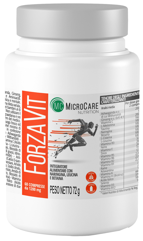 MICROCARE NUTRITION FORZA VIT 60 COMPRESSE - Farmacia-flash.it