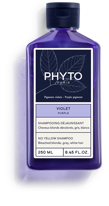 PHYTO PARIS VIOLET SHAMPOO ANTI GIALLO PER CAPELLI BIONDI DECOLORATI GRIGI BIANCHI 250 ML - Farmacia-flash.it