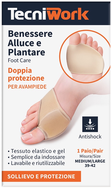 CUSCINETTO DOPPIA PROTEZIONE ALLUCE E PLANTARE M/L 1 PAIO - Farmacia-flash.it