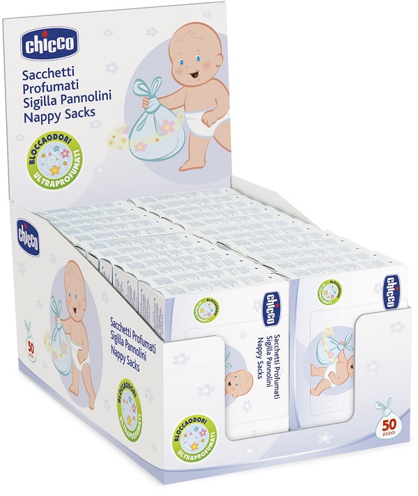 CHICCO SACCHETTI PROFUMATI PANNOLINI 50 PEZZI - Farmacia-flash.it