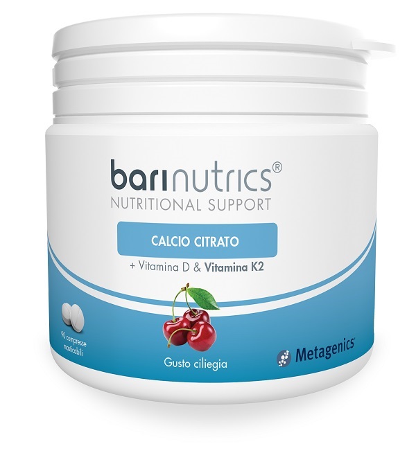 BARINUTRICS CALCIO CITRATO K2 CILIEGIA 90 COMPRESSE - Farmacia-flash.it