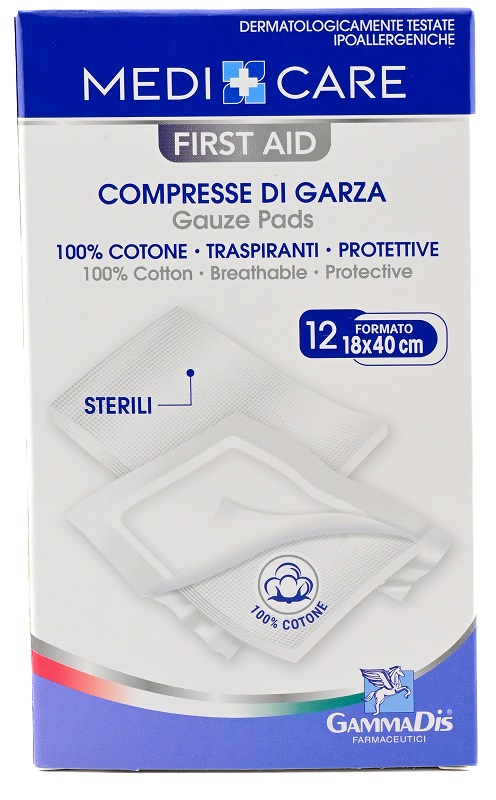 GARZA MEDICARE COTONE 18X40 CM 12 PEZZI - Farmacia-flash.it