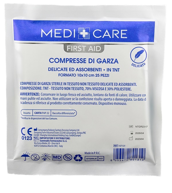 GARZA MEDICARE TNT 10X10 CM 25 PEZZI - Farmacia-flash.it