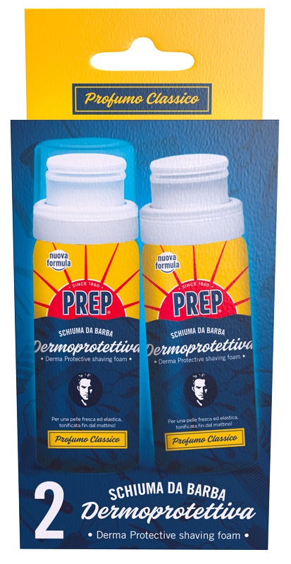 PREP SCHIUMA BARBA CLASSICA 2 PEZZI DA 50 ML - Farmacia-flash.it