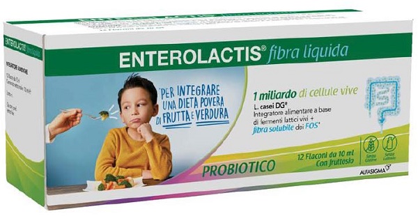 ENTEROLACTIS FIBRA LIQUIDA 12 FLACONCINI DA 10 ML - Farmacia-flash.it
