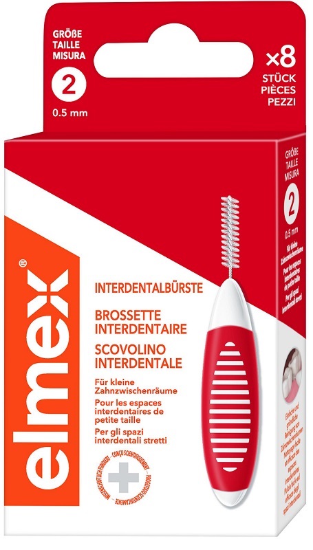 ELMEX INTERDENTAL BRUSH RED 0,5MM 8 PEZZI - Farmacia-flash.it