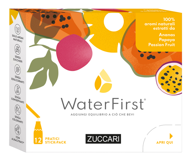 WATER FIRST ANANAS-PAPAYA-PASSION FRUIT 12 STICK PACK - Farmacia-flash.it