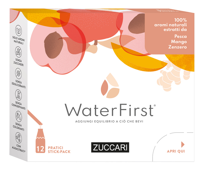 WATER FIRST PESCA-MANGO-ZENZERO 12 STICK PACK - Farmacia-flash.it